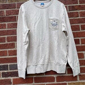 J. Crew Knit Goods Pullover Crew Neck Sweater Men’s Size Medium Boat Wheel Tan